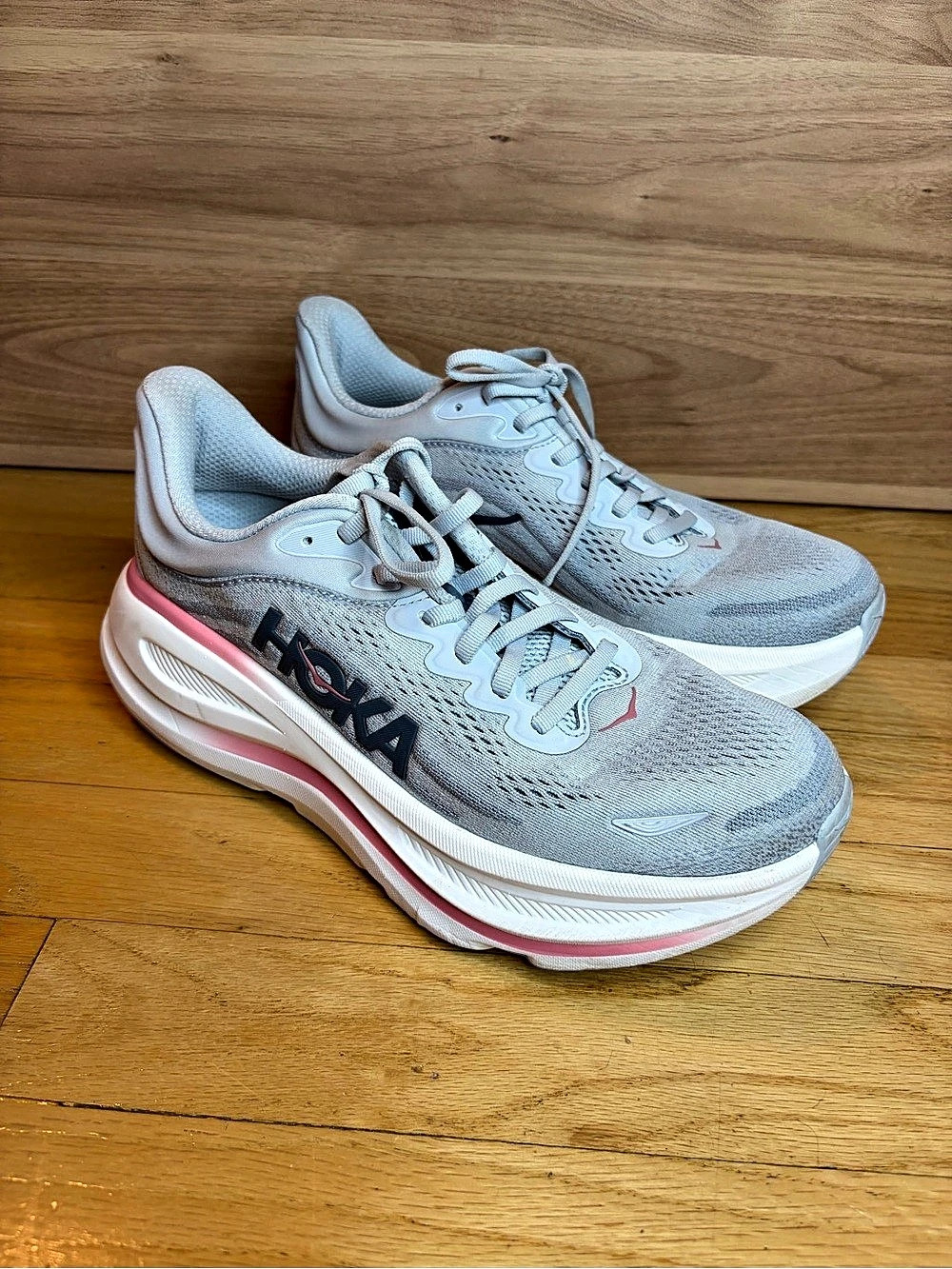 HOKA Bondi 9 Women's Sneakers in Gray - Size 8